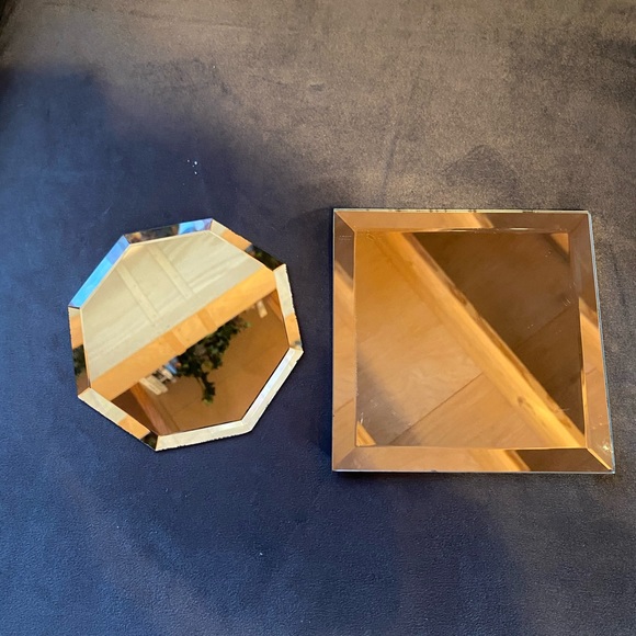 Vintage beveled mirrors octagon and square